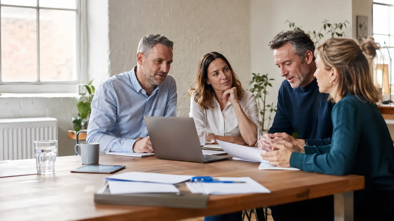 Business people discussing their purchasing needs together